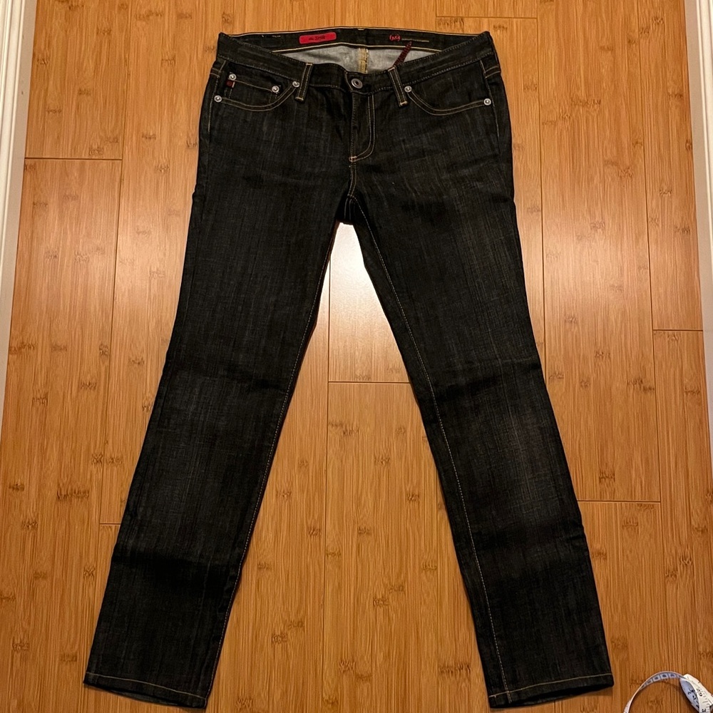 AG Adriano Goldschmied Dark Wash Straight Leg Jeans